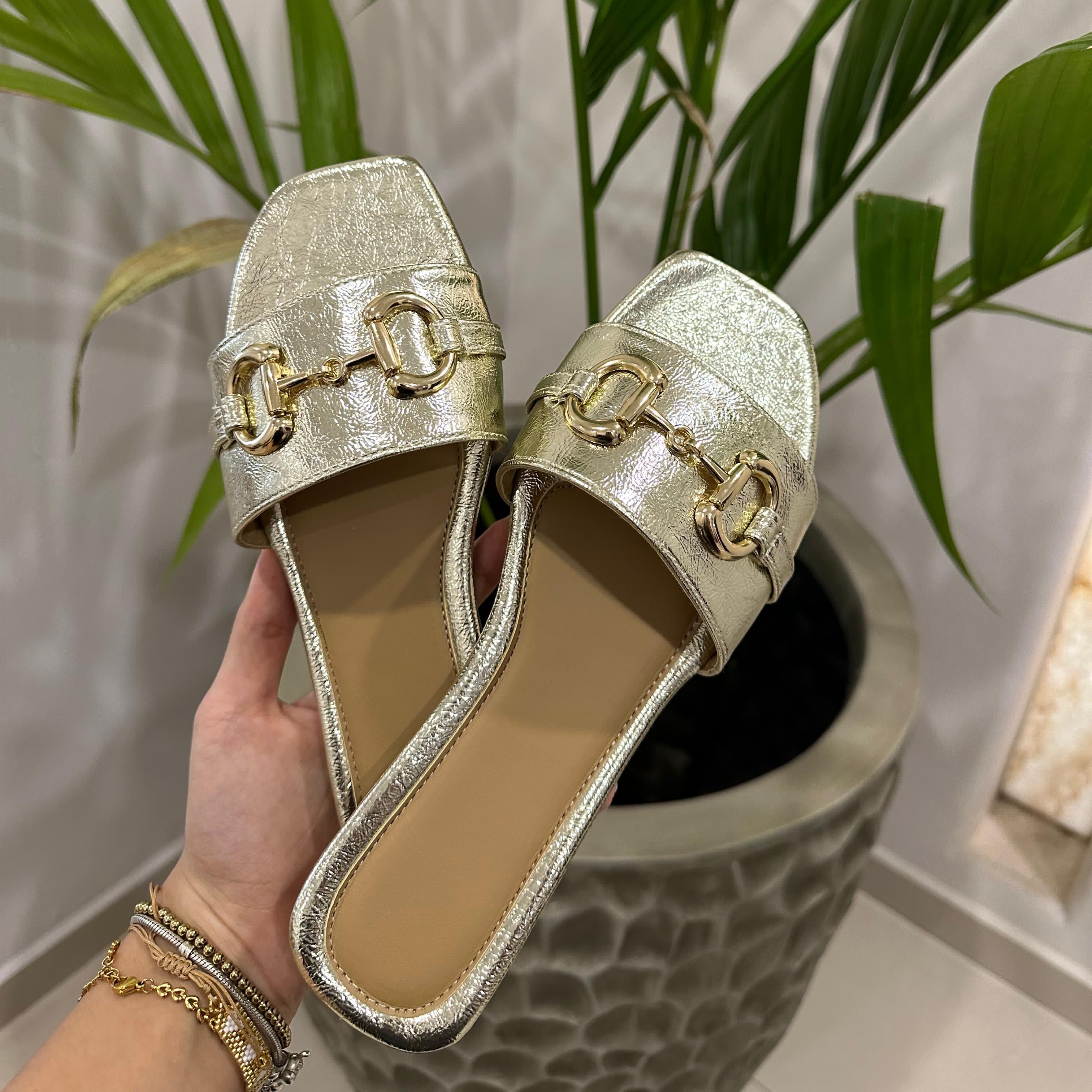 SANDALIAS HERRAJE ORO